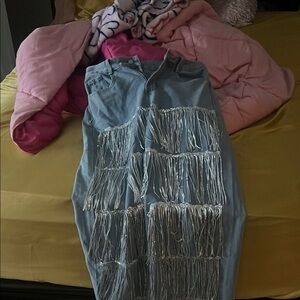 Fringe Denim jeans - Blue
